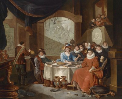 An Elegant Society at a Festive Meal by François Xaver Henri Verbeeck